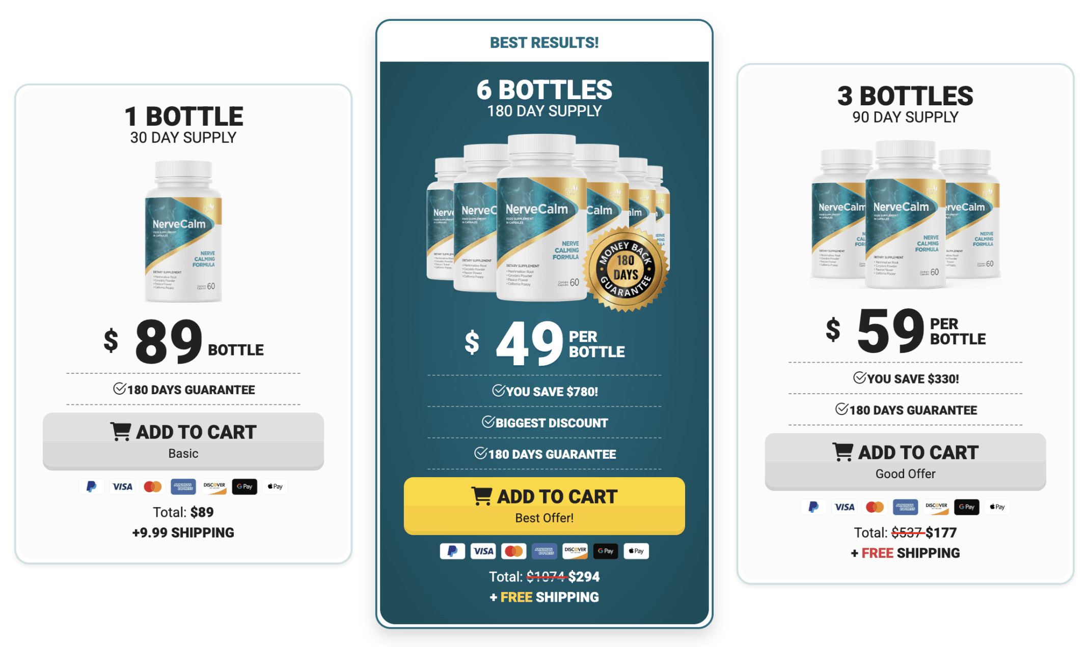 Buy GetNerveCalm.Com 6 Bottles